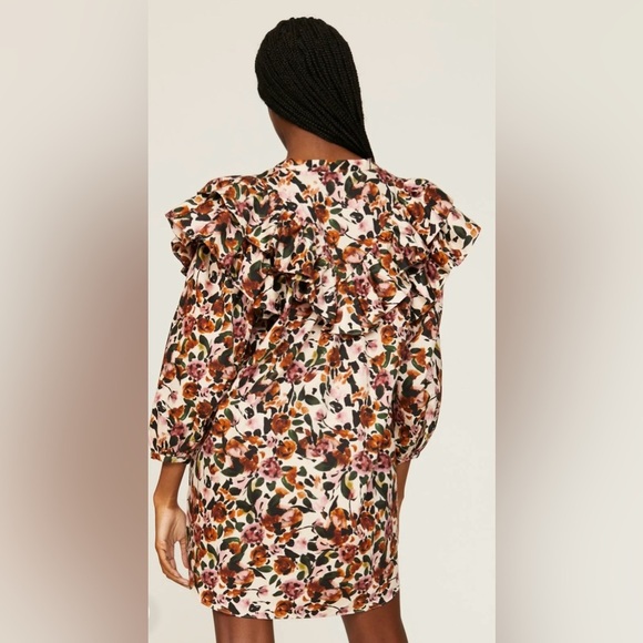 EUC Something Navy- Floral Dress. Size XS - Picture 3 of 10